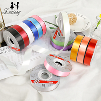 Pita Satin Poliester Warna Solid Pita Kemasan Buket Pita Kemasan Hadiah