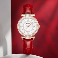 Montre mécanique automatique de luxe pour femmes Ferhmen F6770, cristal saphir, cadran à aiguilles, acier inoxydable, résistante à l'eau