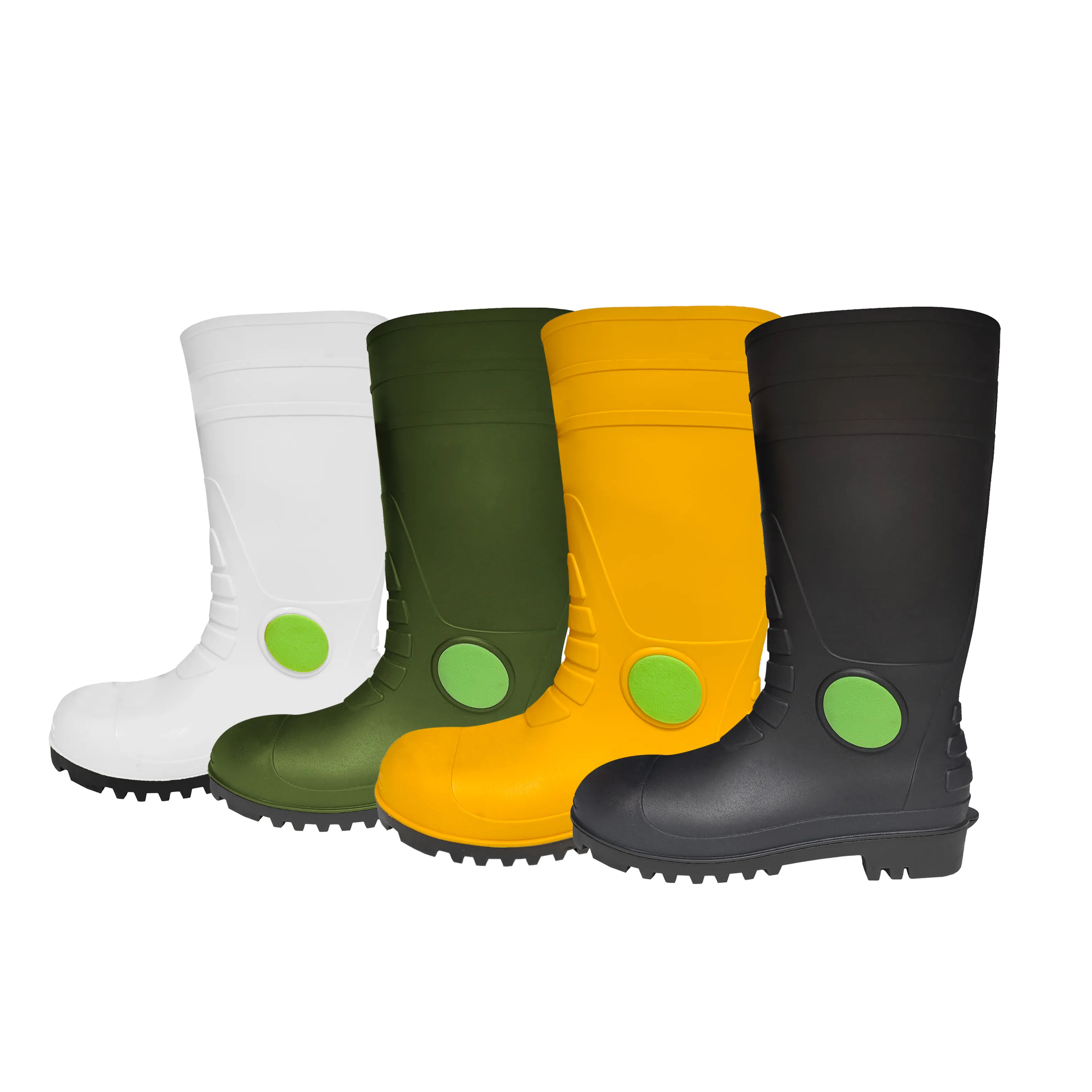 Bottes en PVC de couleurs personnalisables avec protection de la cheville et embout en acier Bottes de sécurité S4 bottes de gomme de sortie d'usine