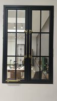 Ventana Abatible de Aleación de Aluminio con Vidrio Templado y Diseño de Persianas para Control de Insectos