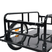 Remorque pliable en acier pour vélo, utilitaire, pour camping-car, poussette, petite remorque robuste, capacité de charge de 150 kg pour vélos