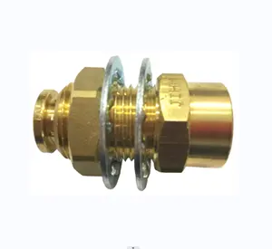 Female Bulkhead Union Push to Union Push to connect union SAE/DOT Air Brake Brass Fittings for Heavy Duty Vehicle Nylon