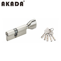 Cerradura de puerta de mortaja de llave de ordenador de aleación de Zinc de latón de 70mm, cerradura de cilindro Euro Porfile