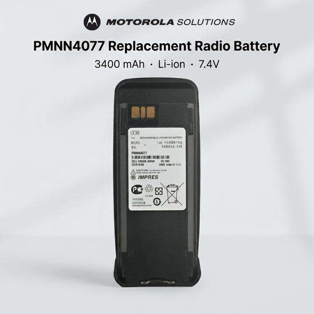 Motorola PMNN4077 Li-ion Battery 7.4V High Capacity Rechargeable Li-ion Lithium Battery for Walkie-Talkie XPR6300 XPR6100