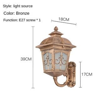 โคมไฟสี่เหลี่ยม IP54 IP65กันน้ำกลางแจ้งทันสมัยไฟ LED ติดผนังแบบวินเทจสำหรับติดโถงทางเดินและผนัง - Product Image 2