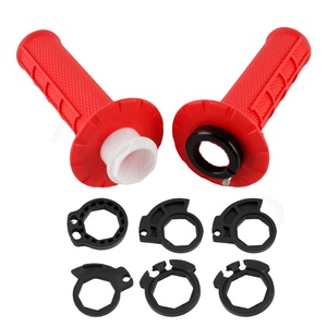 Poignées de guidon universelles YHMOTO 7/8" 22mm Half Waffle MX Lock-on pour moto MX - Product Image 1