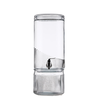 Nouveau Distributeur de Boissons en Verre en Forme de Phare 2025 – Sans BPA, Design Artistique Moderne, Base Unique pour Infusion de Fruits