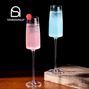 Flûte à Champagne Rétro en <span class=keywords><strong>Cristal</strong></span> Réutilisable Verres à Vin et Champagne pour Mariage, Restaurant, Fête - Product Image 1