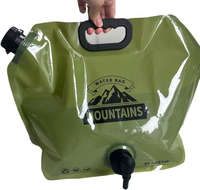 Vente en gros en stock sac d'emballage transparent de conteneur de stockage d'eau d'urgence liquide 3l 5l pochette à bec debout avec poignée