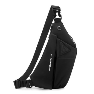Sac bandoulière antivol imperméable, sac de poitrine, sac messager pour homme, logo personnalisé pour les voyages - Product Image 1