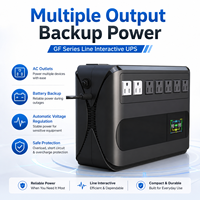 UPS Interaktif Line Interactive Seri GF 400VA-1000VA Fase Tunggal Baterai Asam Timbal AVR Tower Cadangan Daya untuk Kamera CCTV
