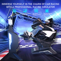 Garantía de calidad Plataforma 3DOF 3 Pantallas F1 Cabina Conducción de automóviles VR Simulador de carreras Silla de juego con pedales ajustables