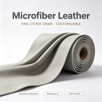 Cuir synthétique en microfibre souple au toucher doux pour vêtements, bon tombé, épaisseur 1,5-2 mm, anti-boulochage, couleur unie