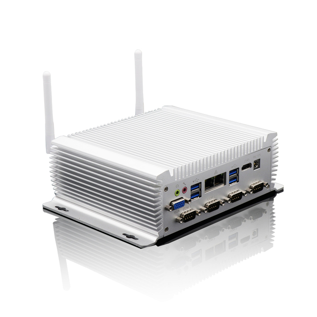 New EGLOBAL Fanless Industrial Box Mini PC Intel Core I5 4200U DDR3 SSD 6COM Rugged Business Desktop Computer 3-Year Warranty