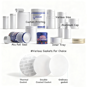 Pot en aluminium imprimé sur mesure 50 ml, contenant métallique pour crème cosmétique, lotion, baume, vente en gros, boîte ronde avec impression couleur - Product Image 6