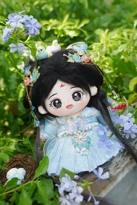 No Attribute Chinese Style Dressing Up Vintage Bonnet Dress Hanfu Sweet Girl Clothes 20cm Plush Doll Clothing Outfit Cosplay