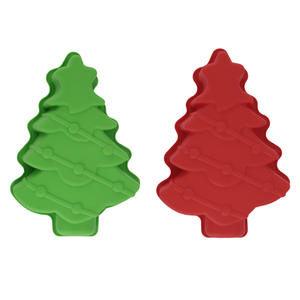 แม่พิมพ์อบซิลิโคนรูปต้นคริสต์มาส-ถาดธีมวันหยุดเกรดอาหารสำหรับคุกกี้แบบทำมือขนมช็อคโกแลตเค้กและขนมปัง - Product Image 5