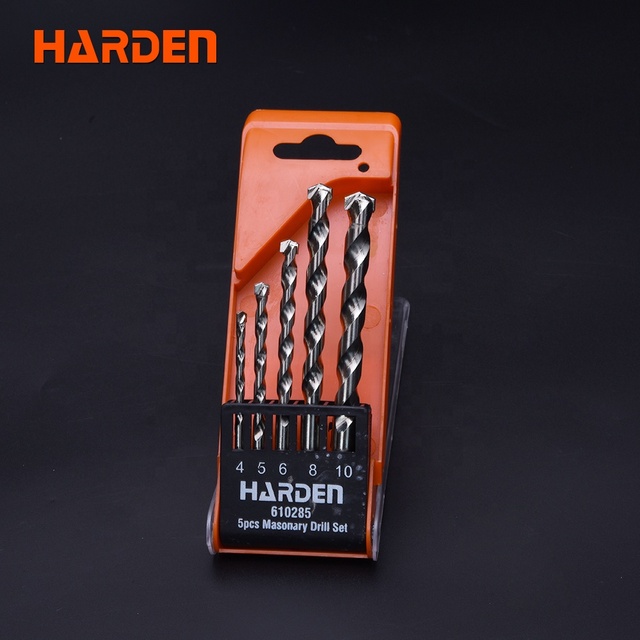HARDEN Tools YG8 Drill Head 5pcs Concrete Electric Masonery Hammer Drill Bit Set