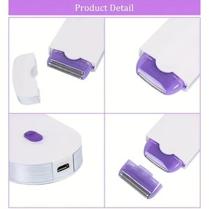 Depiladora para Mujer, Dispositivo de Depilación sin Dolor, Carga USB, Depiladora Corporal, Facial, de Piernas y Bikini, Máquina de Depilación, Recortadora de Vello - Product Image 4