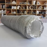 Silencieux flexible en aluminium insonorisant pour conduits industriels, contrôle du flux d'air de ventilation CVC, utilisation en salle de sport, 6 pouces