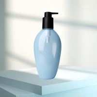 XYPACKAGING Bouteille en PET transparente ovale de 300 ml (12 oz) avec bouchon à clapet pour cosmétiques liquides