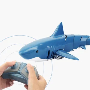 2.4G Hoch geschwindigkeit spool Wettbewerbs fähiges elektrisches Tiers pielzeug Wasserdichtes Schiff RC Fischhai Fernbedienung Hai Spielzeug für Kinder