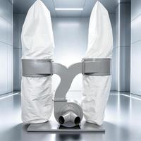 Aspirateur industriel double sac pour la coupe du bois, l'extraction de poussière de sciure, la découpe, le fraisage et les machines CNC