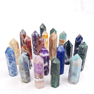 Pierre brute de cristal naturel, <span class=keywords><strong>colonne</strong></span> à pointe unique, prisme hexagonal, pour la fabrication de bijoux et l'artisanat de polissage, vente en gros - Product Image 3