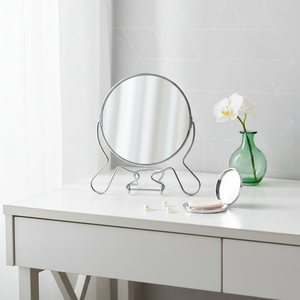 Specchio cosmetico rotondo moderno da 6 pollici con struttura in ferro specchio per il trucco personalizzato per il soggiorno per la scrivania o il Display da trucco - Product Image 3