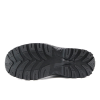 Bottes de sécurité pour hommes sans lacets, sans métal, avec embout composite, anti-perforation, en cuir noir, semelle PU résistante à l'huile et antidérapante