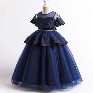 Elegante Kant Prinses Meisje Kerst Feestjurk Kids <span class=keywords><strong>Prom</strong></span> Baljurk Meisje Tule Bloem Prinses Feest Maxi Jurk - Product Image 6