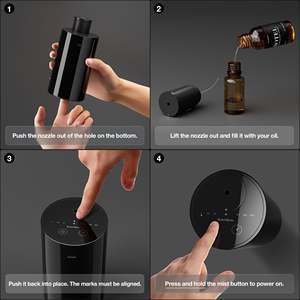 Diffuseur de voiture portable sans eau, diffuseur <span class=keywords><strong>d</strong></span>'huiles essentielles, <span class=keywords><strong>mini</strong></span> diffuseur intelligent à piles, parfum pour voiture, <span class=keywords><strong>d</strong></span>ésodorisant SOCELI, prix avantageux - Product Image 5