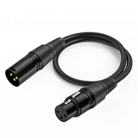 Cable de Audio XLR de 8 Canales y 3 Pines con Blindaje Trenzado, 1M, OFC, Macho-Hembra, Revestimiento de PVC, para Micrófono, Transmisión y Grabación, Venta al Por Mayor de Fábrica