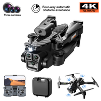 Drone transfrontalier K10MAX avec évitement d'obstacles, contrôle à distance, vol stationnaire par flux optique et photographie aérienne HD à trois objectifs