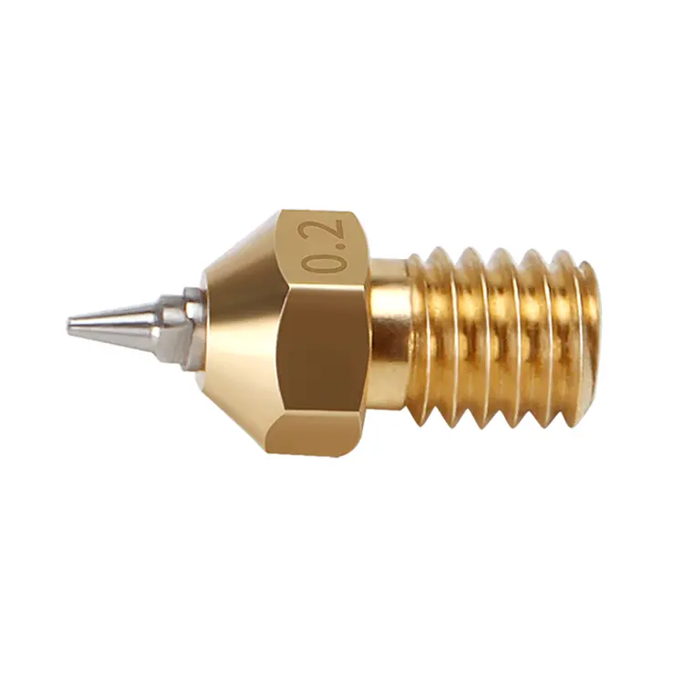 3D printer accessories E3D brass nozzle with stainless steel tip removable 0.2-0.5mm high precision 3D printing nozzle M6 thread