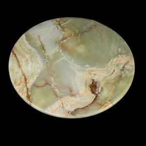 Mesa de Centro de Mármol Ónix Verde Hecha a Mano, Base de Piedra Natural Pulida, Diseño Moderno y Ecológico, Personalizable para Año Nuevo y Diwali - Product Image 3