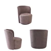 Fauteuil d'appoint pivotant moderne, chaise longue rembourrée, canapé de salon, style français, siège individuel