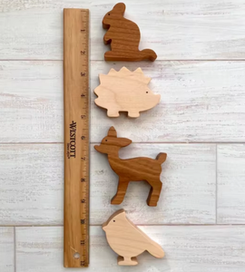 Ahşap hayvanlar oyuncaklar Woodlland hayvan Montessori oyuncaklar Moose tilki ayı baykuş geyik kuş - Product Image 6