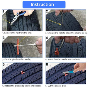 Outils multifonctions de réparation de pneus de bicyclette et de voiture Kit-28pcs de <span class=keywords><strong>crevaison</strong></span> d'urgence pour vélo de route, <span class=keywords><strong>VTT</strong></span>, berline, fourgonnette, camion-001 - Product Image 5