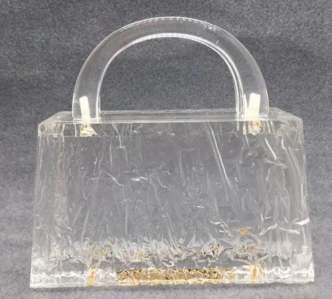 Acrilico frizione delle donne del sacchetto di 2021 di vendita calda scatola di acrilico di cristallo di cerimonia nuziale del partito della borsa del sacchetto di sera acrilico trasparente borsa