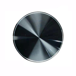 Plaque métallique à motif CD, diamètre 450 mm, usinage par tournage, pièce décorative personnalisable pour casque - Product Image 1