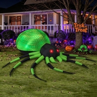 Décoration d'araignée géante gonflable LED pour Halloween, plus de 3,6 m de haut, résistante à l'eau, alimentée par prise, modèle d'extérieur pour cour, idéale pour l'affichage