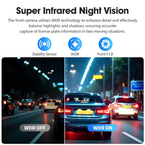 Caméra embarquée 3 canaux 4K+1080P IPS avant/arrière/intérieur avec WiFi 5.8GHz, vision nocturne, capteur G et mode stationnement 24H - Boîte noire de voiture ZD59 - Product Image 4
