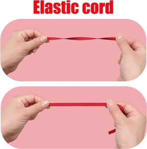 Cinta Elástica Plana Roja Vino de 6mm (1/4 de Pulgada) y 55 Yardas, Resistente y Elástica para Coser Pantalones, Ropa, Bandas para el Cabello y Manualidades DIY - Product Image 3