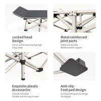 Lit de camping pliable multifonctionnel moderne en tissu Oxford léger, convertible en canapé-lit pour l'extérieur