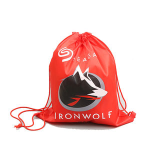 Wholesale high quality <b>recycled</b> custom logo polyester drawstring backpack <b>bag</b> - Product Image 2