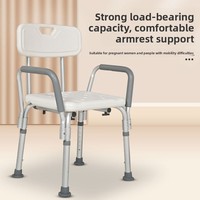 Chaise de bain réglable en hauteur pour personnes âgées paralysées - Chaise de douche et de toilette mobile - Dispositif médical de classe II