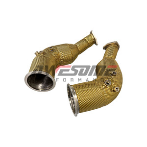 Amélioration de la performance avec un downpipe pour <span class=keywords><strong>Audi</strong></span> <span class=keywords><strong>RS6</strong></span> RS7 C8 4.0 TFSI V8, downpipe d'échappement avec bouclier thermique - Product Image 6