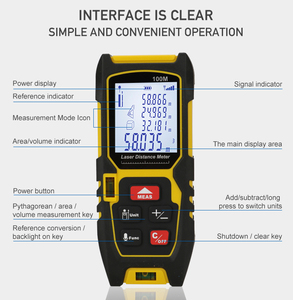Misuratore Laser Doppio Hierkin con Linea Verde 40m 60m 80m 100m Dispositivi di Misurazione Professionali Strumenti Portatili Telemetri - Product Image 4