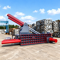Presse à balles hydraulique robuste de 200 tonnes pour ferraille, avec déchargement latéral, pour acier, fer et aluminium usagés